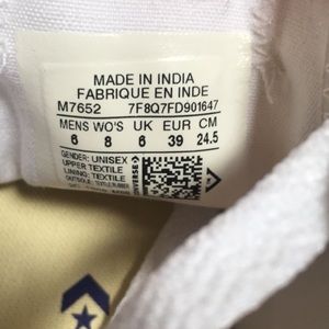 Converse All Star White size 8